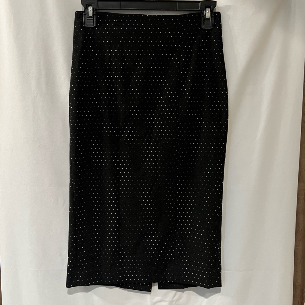 Bebe Black Midi Pencil Skirt with Slit vintage size 2